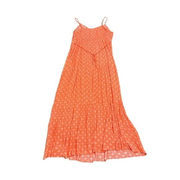 SO patterned salmon color maxi dress large - Picture 3 of 3